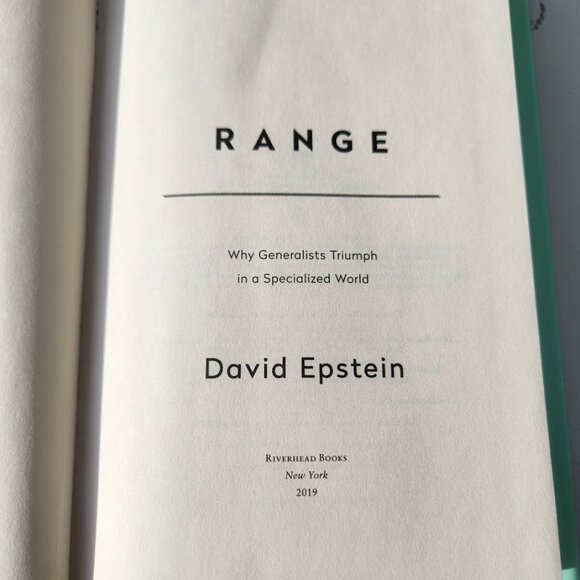 Range Why Generalists Triumph in Specialized World David Epstein Hardcover Book - Picture 9 of 12